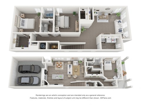 a floor plan of a 3 bedroom apartment at the crossings at white marsh apartments in white marsh